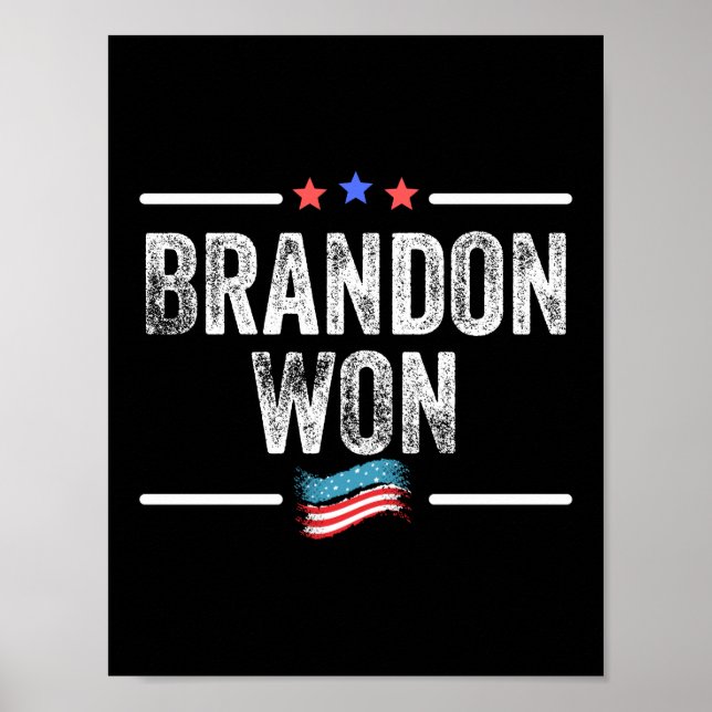 Affiche brandon won, brandon won drôle, brandon won americ (Devant)