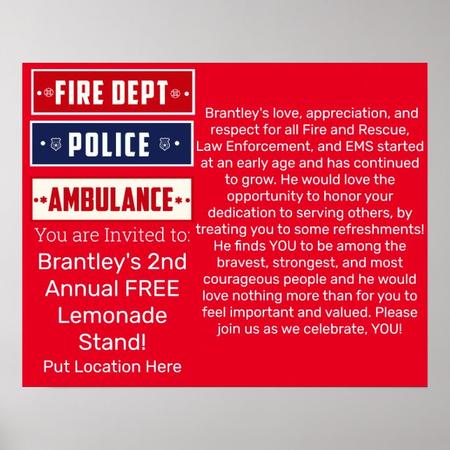 Affiche Brantley's Fire Police Ambulance Thunder_Cove (Devant)