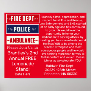 Affiche Brantley's Fire Police Ambulance Thunder_Cove Post