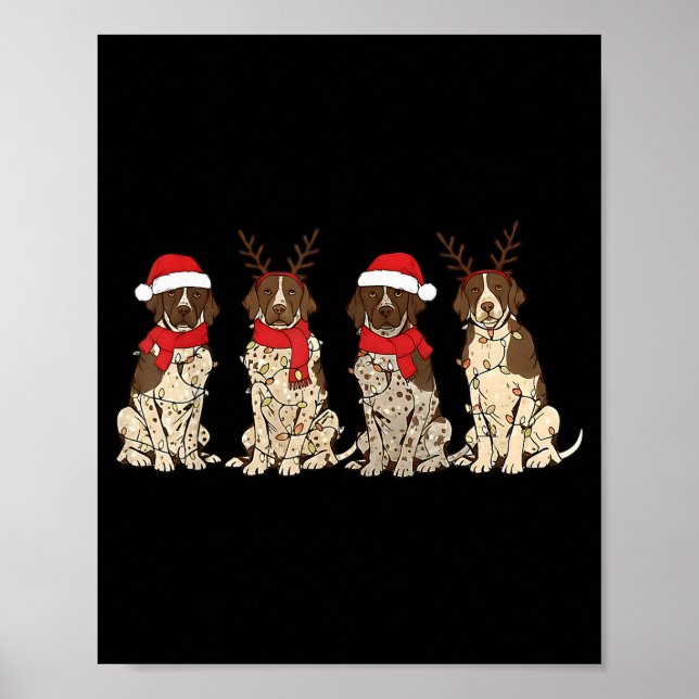 Affiche Braque allemand inter Noël Gsp Maman Papa  (Devant)