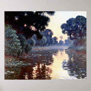 Affiche Bras de Seine près de Giverny au lever du soleil