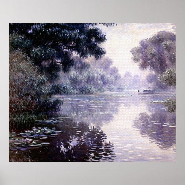 Affiche Bras de Seine près de Giverny dans le brouillard (Devant)