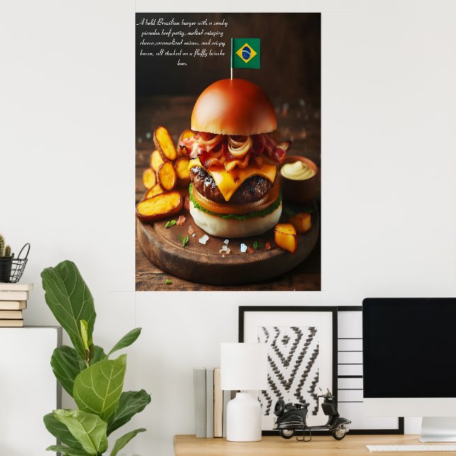 Affiche Brasilia Bites : Picanha Perfection 24x36 (Bureau à domicile)