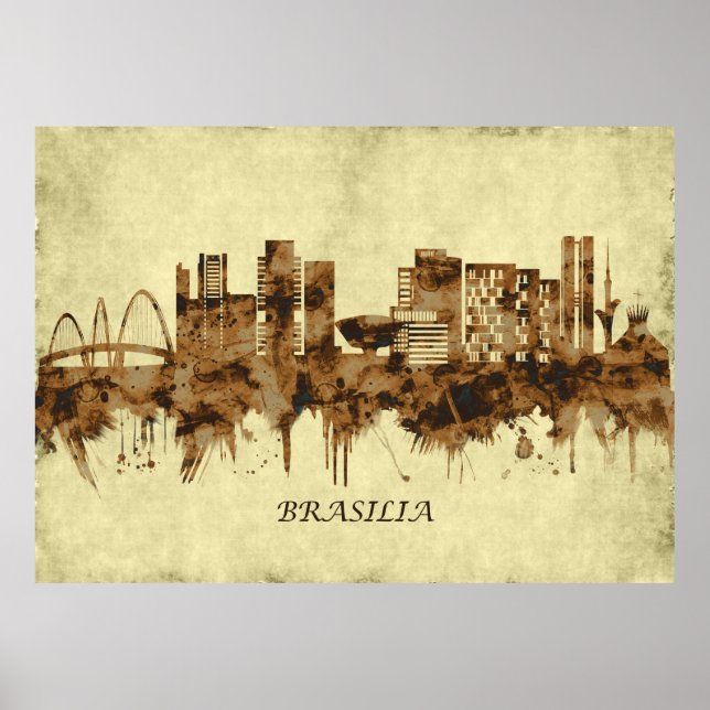 Affiche Brasilia Brazil Cityscape (Devant)