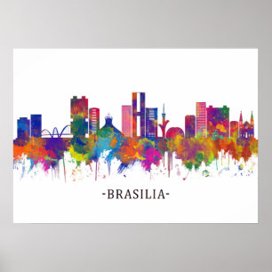 Affiche Brasilia Brazil Skyline