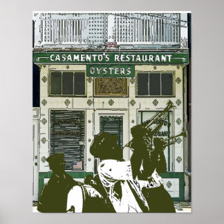 Affiche Brass Band New Orleans Magazine Street