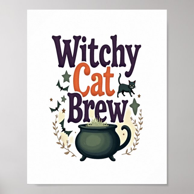 Affiche Brassée de chat de cuisine (Devant)