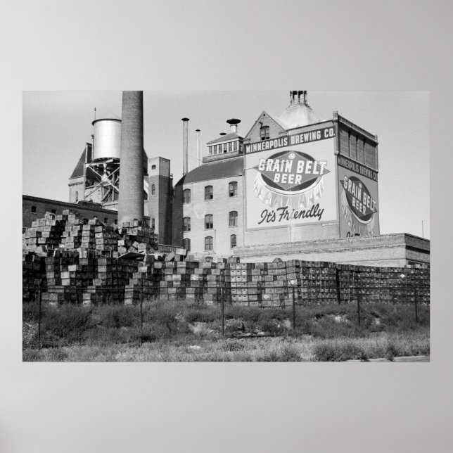 Affiche Brasserie Minneapolis, années 1930 (Devant)