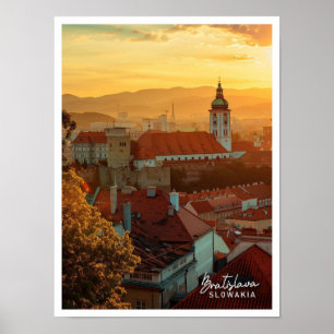 Affiche Bratislava Slowakia Art voyage célèbre
