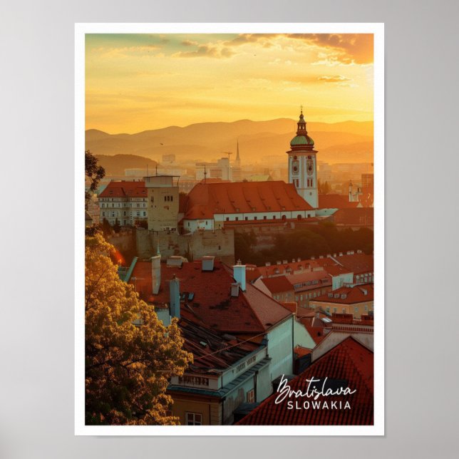 Affiche Bratislava Slowakia Art voyage célèbre (Devant)
