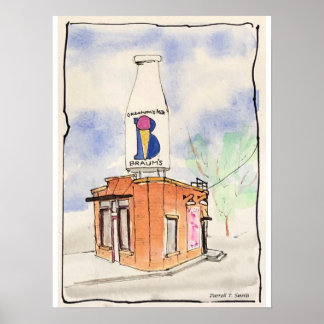 Affiche Braums Milk Bottle Building - Oklahoma City, OK