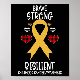 Affiche Brave résistance forte sensibilisation au cancer c