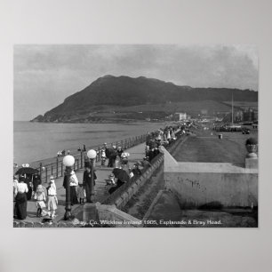 Affiche Bray Head & Esplanade 1905 Comté Wicklow Irlande