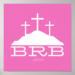 Affiche BRB Jésus Croix Calvaire Religieux Pâques Chrétien