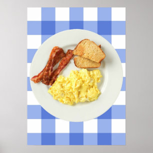 Affiche Breakfast Ron Swanson Bacon Eggs And Toast