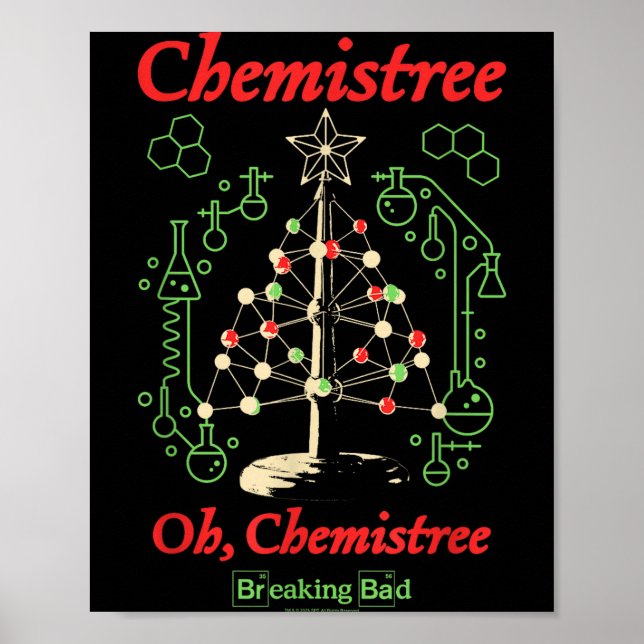 Affiche Breaking Bad Oh Chemistree Funny Christmas Science (Devant)