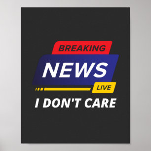 Affiche Breaking News Je m'en fiche Drôle