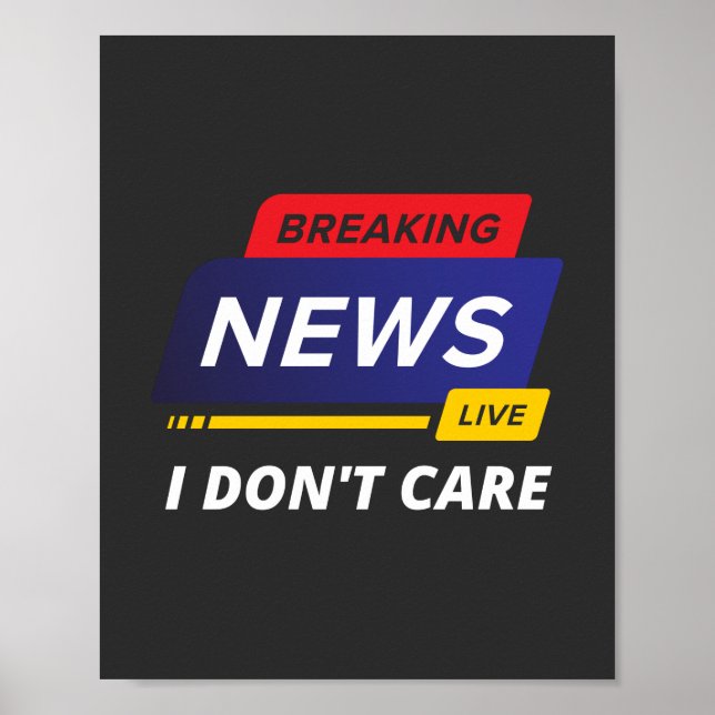 Affiche Breaking News Je m'en fiche Drôle (Devant)