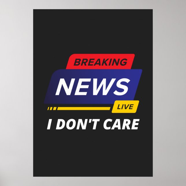 Affiche Breaking News Je ne m'en fiche pas drôle (Devant)