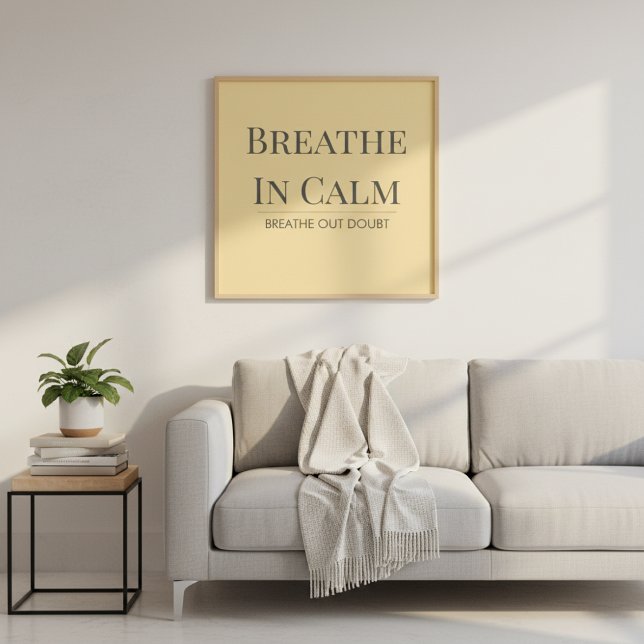 Affiche Breathe In Calm Quote | Mindfulness Affirmation (Créateur téléchargé)