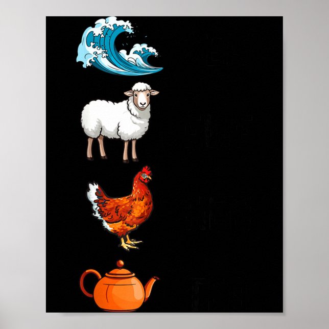 Affiche Brebis de mer Tea drôle de blague disant citation  (Devant)