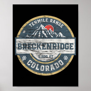 Affiche Breckenridge colorado chaîne Tenmile montagnes roc