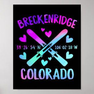 Affiche Breckenridge Colorado Ski Mountain Snowboard