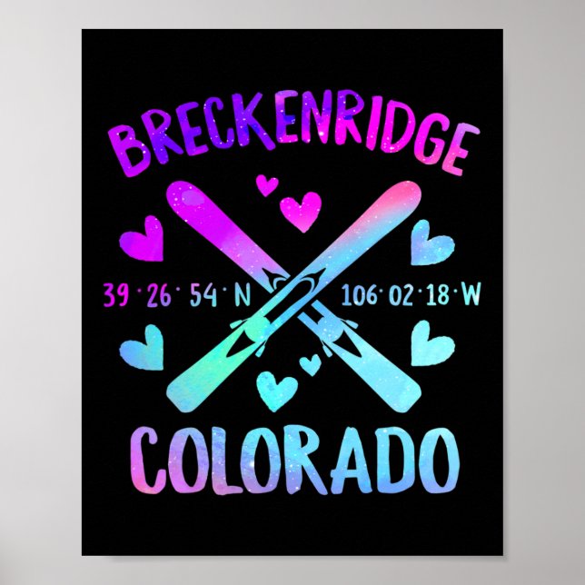 Affiche Breckenridge Colorado Ski Mountain Snowboard (Devant)
