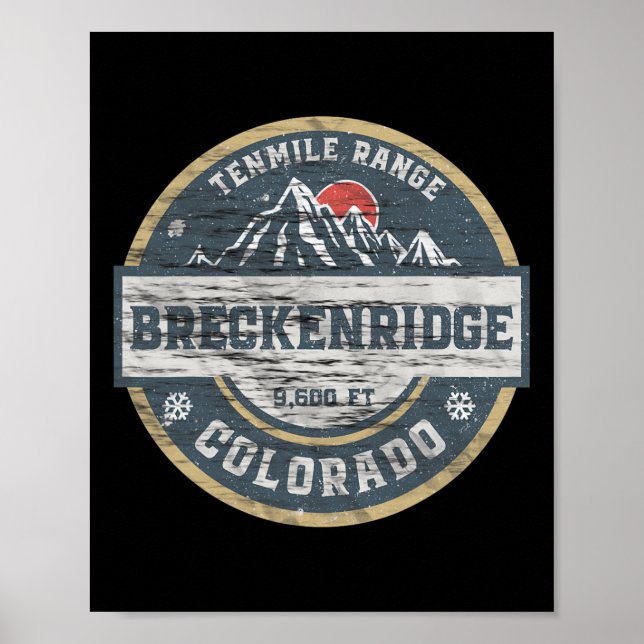 Affiche Breckenridge Colorado Tenmile Range Rocky Mountain (Devant)