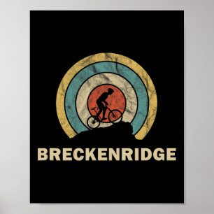 Affiche Breckenridge Colorado Vélo Rétro Vtt