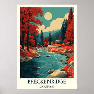 Affiche Breckenridge Colorado Vintage Mountain Travel Art