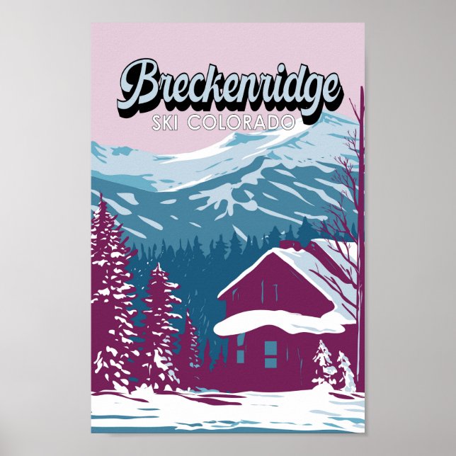 Affiche Breckenridge Colorado Winter Art Vintage (Devant)