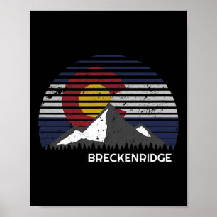 Affiche Breckenridge Colorado X Co Drapeau Montagne