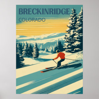 Affiche Breckenridge moderne Colorado Voyage