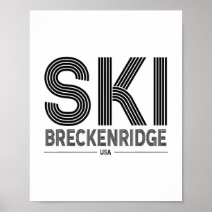 Affiche Breckenridge Station de ski Usa Rocky Mountains Am