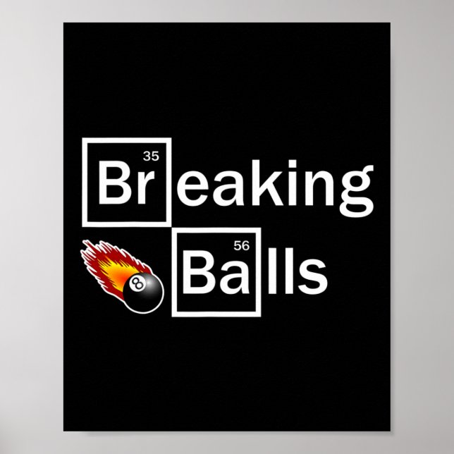 Affiche Bref Billard Joueur Billard Snooker 8 Ball Funny (Devant)