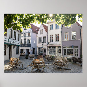 Affiche Brême, Allemagne, centre historique,