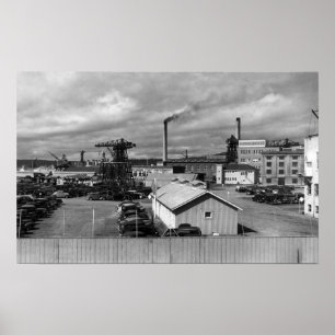 Affiche Bremerton, vue de WA de photographie d'arsenal de
