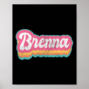 Affiche Brenna Prénom Fille Vintage les années 70 80s Pers
