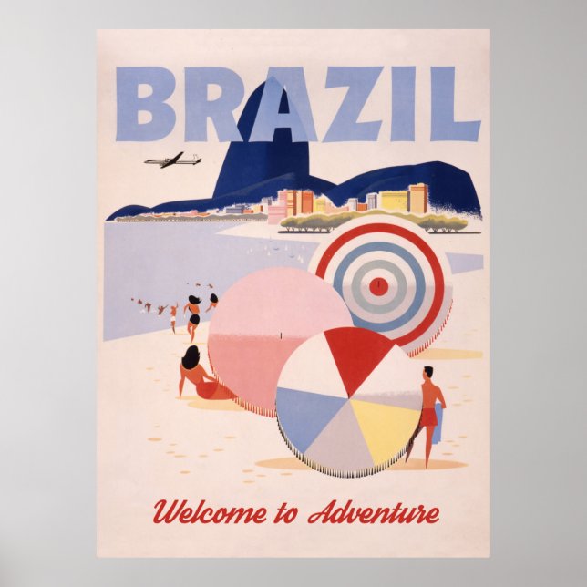 Affiche Brésil, Rio Beach (Devant)