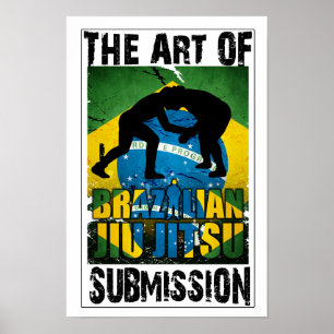 Affiche Brésilien Jiu JItsu - art d'affiche de soumission