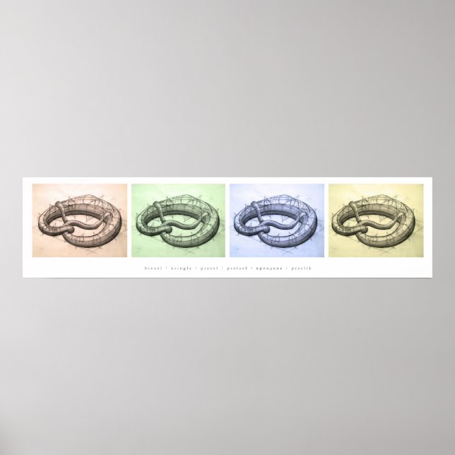 Affiche Bretzels colorés (Devant)