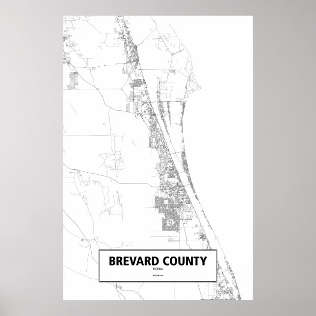 Affiche Brevard County, Florida (black on white) (Devant)