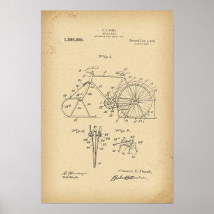Affiche Brevet 1918 Bicyclette