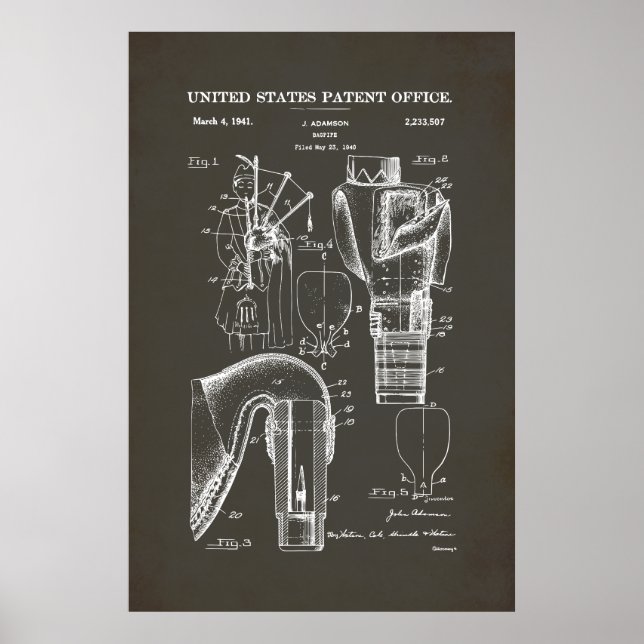 Affiche Brevet américain - Bagpipes (Devant)