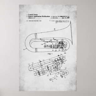 Affiche Brevet américain - Tuba