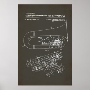 Affiche Brevet américain - Tuba