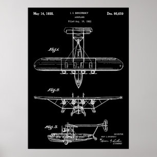 Affiche Brevet d'avion
