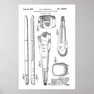 Affiche Brevet de 1936 trains