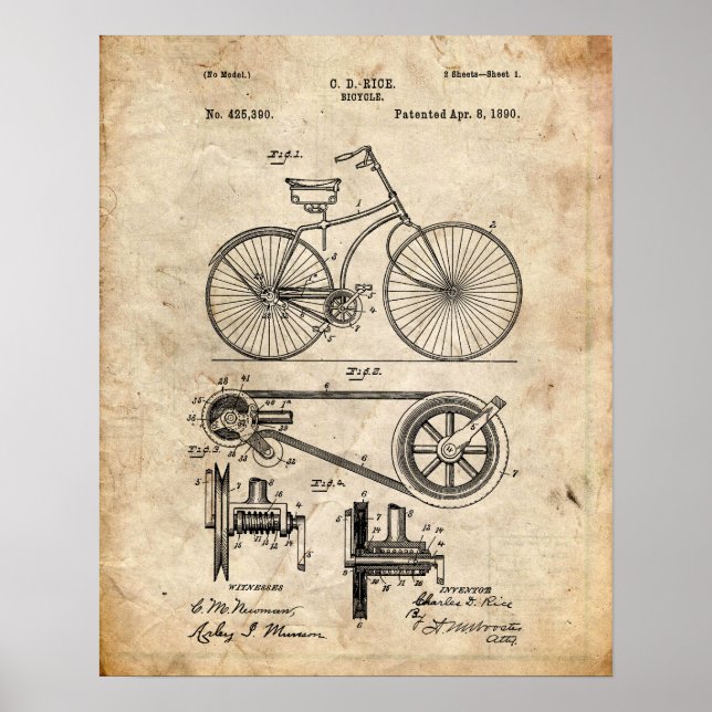 Affiche Brevet de bicyclette (Devant)
